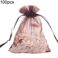thumbnail image 1 of Yoone 100Pcs Solid Color Yarn Gift Bag Wedding Candy Lucky Pouch Storage Container, 1 of 6