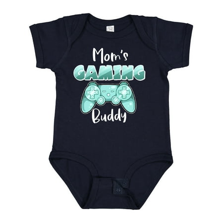 

Inktastic Mom s Gaming Buddy- Aqua Controller Gift Baby Boy or Baby Girl Bodysuit