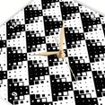 thumbnail image 4 of 3drose, Abstract Monochrome Diagonal Rounded Square Pattern Background Design, 10x10 Wall Clock, 4 of 9