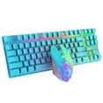thumbnail image 1 of funtasica Gaming Wireless Backlit Keyboard & Mouse , 800-1600-2400 DPI Blue, 1 of 9
