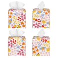 thumbnail image 2 of Kdxio Colorful Floral Print Tissue Box Cover,Square Decorative PU Leather Facial Paper Case Organizer Holder Dispenser for Bathroom,Night Stands,Desk,Car 5.2''X5.2''X5.2'', 2 of 8