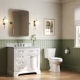 thumbnail image 3 of 2-Piece 1.28 GPF Single Flush Elongated Chair Height Toilet MAP 1000g in White 12 in. Rough In, Soft Close Seat Included, 3 of 17