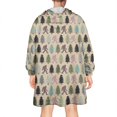 thumbnail image 2 of Wearable Oversized Blanket,Beige Bigfoot and Pine Tree Pattern Wearable Blanket Hoodie for Adults,Cozy Hooded Blankets with Super Pockets,Super Warm Fuzzy Pullover for Women & Men, 2 of 6