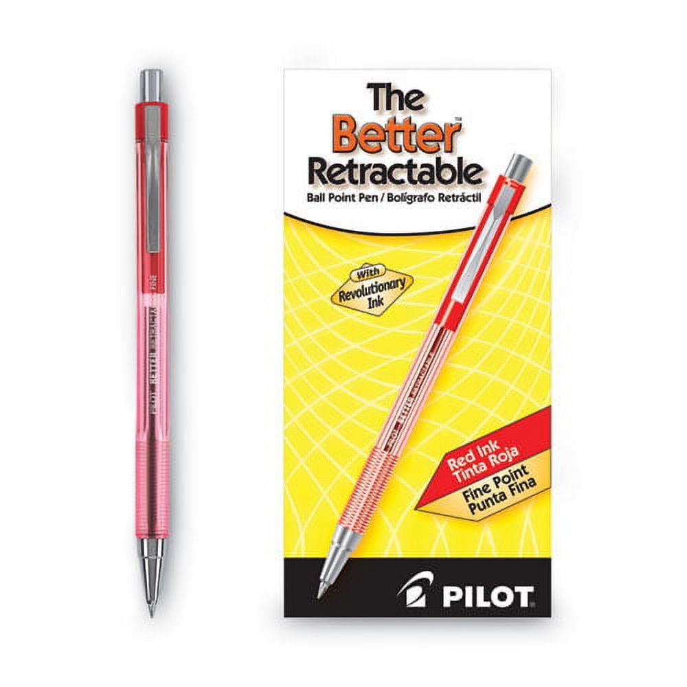 Better Ballpoint Pen, Retractable, Fine 0.7 Mm, Red Ink, Translucent Red Barrel, Dozen | Bundle of 10 Dozen