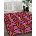thumbnail image 3 of Ahgly Company Machine Washable Indoor Rectangle Transitional Valentine Red Area Rugs, 5' x 7', 3 of 7