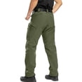 thumbnail image 4 of Domuza Cargo Pants for Men Hiking Work Waterproof Relaxed Fit Stretch Lightweight Outdoor Travel Pant Green XL, 4 of 7