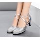 thumbnail image 1 of Zapatos de baile latino de suela blanda, zapatos de salón para mujer, zapatos de baile para niñas, zapatillas de baile, zapatos latinos de práctica de tacón alto, 1 of 5