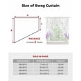 thumbnail image 6 of Lavender Swag Valances for Windows, Purple Spring Floral Botanical Butterfly Rod Pocket Sheer Valances for Small Windows, Swag Toppers Light Filtering for Kitchen Living Room 2 Panels 36''x36'', 6 of 6