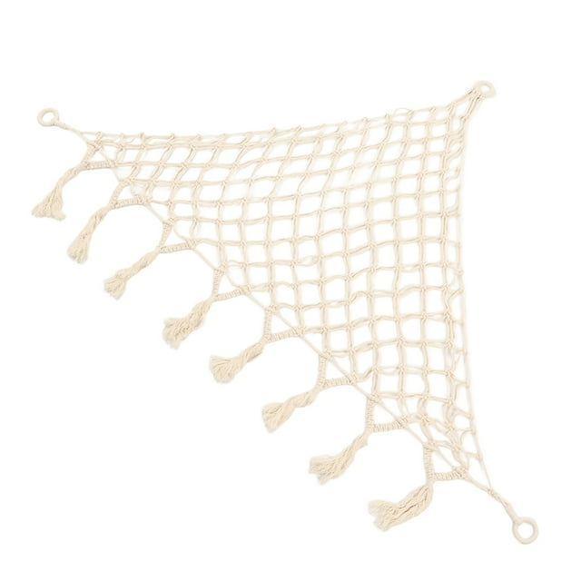Hamac pour Toutous, Filet de Rangement pour Toutous en Corde de Coton de Style Bohème Tricoté à la Main pour le Rangement des Jouets