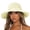 A-creamy, variant on Women's Sun Hats Wide Brim Summer Beach Hat for Women Foldable Travel Straw Hat UPF50+ (Creamy)
