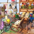 thumbnail image 2 of Kit de RincóN de Libros, Casa en Miniatura DIY con Luz LED, Estante para Libros, DecoracióN de InsercióN, Sujetalibros de Madera, Kit de Pasatiempo Artesanal, 2 of 5