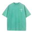 thumbnail image 5 of Christian T Shirts for Men 2026 Summer Casual Short Sleeve Crewneck Washed Vintage Shirt Christian Cross Graphic Tees, 5 of 7