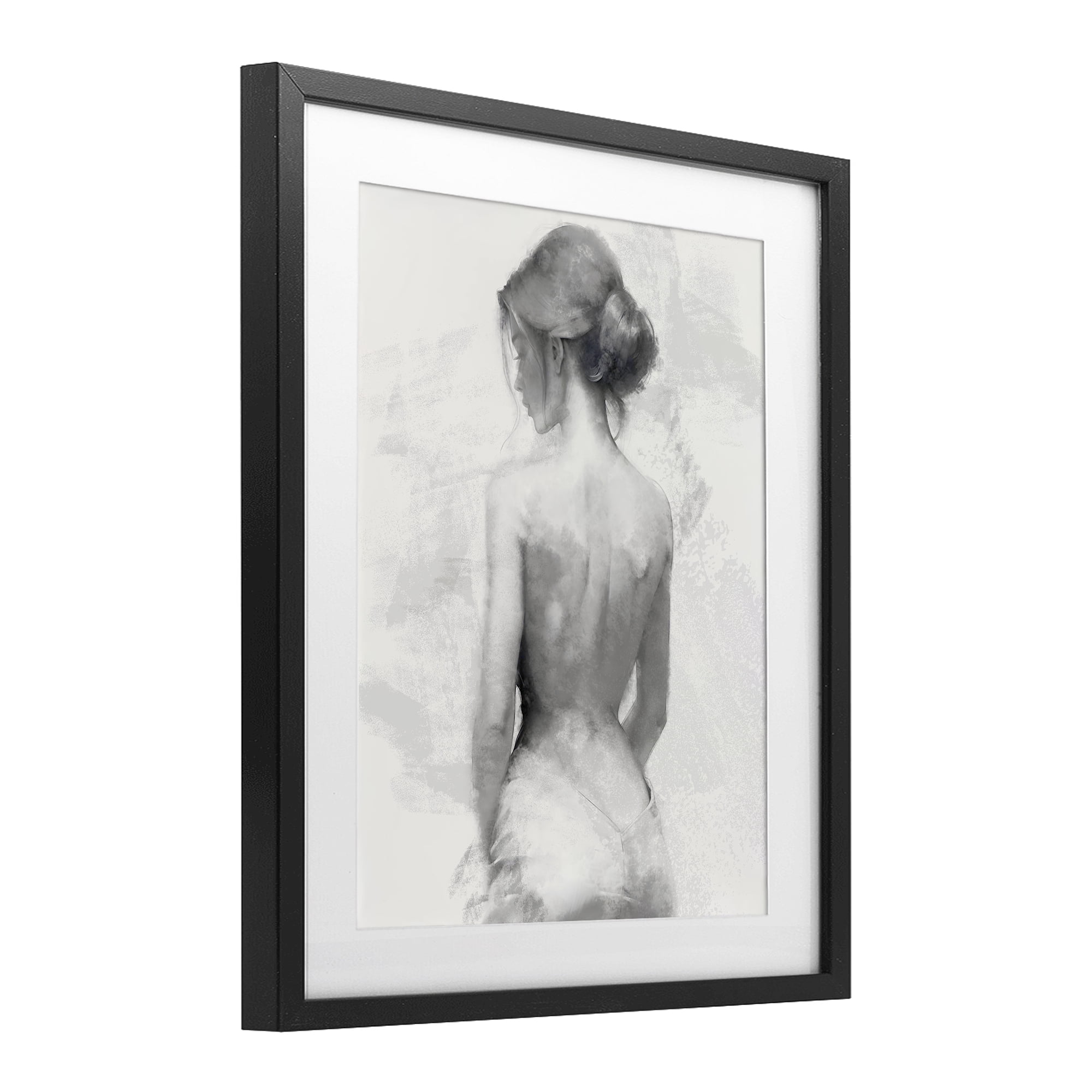 Stupell Industries Mine Elegant Figure Black Framed Print Under Glass, design by Kim Allen