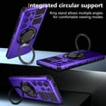 thumbnail image 4 of for Samsung Galaxy S22 Ultra Back Case, Ultra Slim 360 Degree Rotating Ring Kickstand Support Car Magnetic Mount Drop Protective TPU+ PC Hybrid Phone Case Cover for Samsung Galaxy S22 Ultra, Purple, 4 of 11