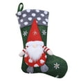 thumbnail image 2 of Manunclaims Christmas Stocking, 18" Large Size Xmas Stocking with Christmas Santa Fabric Decoration Gift & Candy Pouch Bag Ornaments, 2 of 8
