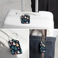 thumbnail image 6 of Square PU Leather 2 Pack Travel Tag - Bag Tag - Suitcase Tag with Privacy Cover and Stainless Steel Ring - Suitable for Travel, Backpack, and Handbag Christmas Tree, 6 of 7