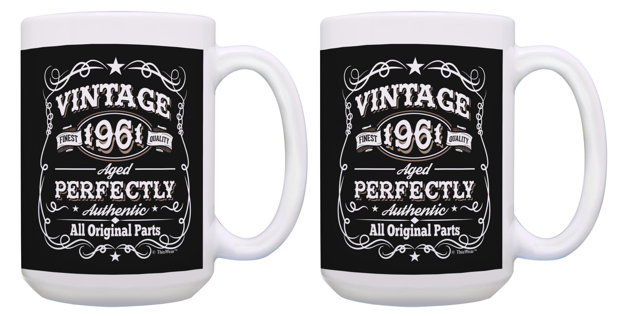 60th Birthday Decorations For Men Vintage 60th Birthday 1961 Ceramic Coffee Mug