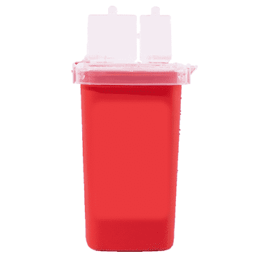 Dealmed Sharps Container, 1 Quart Flip Lid, Red (Pack of 1)