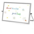 thumbnail image 1 of Magnetic Small Dry Erase Board with Stand, Double-Sided, Aluminum Frame, Desktop Whiteboard, 1 of 5
