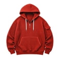 thumbnail image 4 of Bainana Mens Half Zip Hoodies Long Sleeve Classic Hoody Solid Color Hooded Tops Office Wear Fall Outfit Size M, 4 of 4