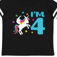 thumbnail image 4 of Inktastic I'm Four Unicorn 4th Birthday Boys or Girls Toddler T-Shirt, 4 of 5