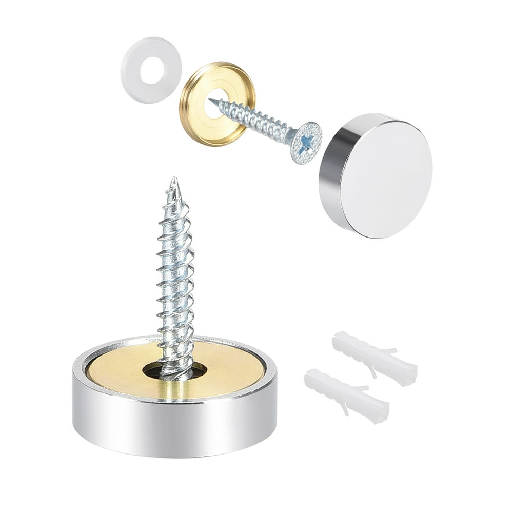 Mirror Screws Decorative Caps Cover Nails Polished Stainless Steel 20mm