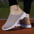 thumbnail image 4 of Dakaela Mules for Women Slip on Sneakers Breathable Knit Flats Closed Round Toe Low Top Loafers Purple 10, 4 of 7