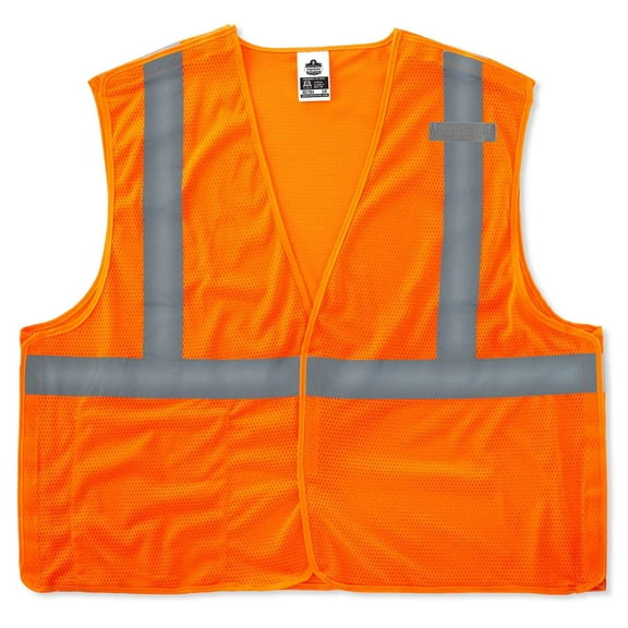 Ergodyne GloWear® 8215BA Type R Class 2 Econo Breakaway Mesh Vest, Orange, S/M