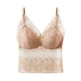 thumbnail image 4 of DAFPZW Lace Bralette for Women V-Neck Camisole Lingerie Adjustable Spaghetti Strap Tube Slim Tank Tops with Built in Bra, 4 of 6