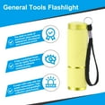 thumbnail image 3 of Uxcell 9 LED Glow in Dark Flashlights, Mini Flashlight Rubber Coated Flashlight with Strap, Yellow, 3 of 6