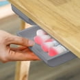 thumbnail image 6 of Kuroiy Under Desk Drawer Organizer Self- | Office Stationery Storage | Large Capacity Plastic | White, Yellow, Gray, Pink | Easy Install | 22x15x3.5cm Hidden Drawer | Home Desk Organization Solution, 6 of 6