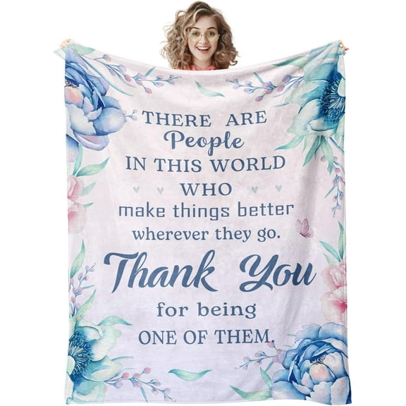 Thank You Gifts for Women, Pastor Employee Boss Teacher Appreciation Gifts for Coworkers, Christmas Birthday Thanksgiving Holiday Inspirational Relaxing Gifts for Women Friends, Love Blanket 60"X50"