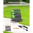 thumbnail image 6 of VEVOR Folding Chair Rack, 300 LBS Capacity, L-shape Vertical Placement Chair Cart for 25 Chairs, Heavy-duty Metal Chair Storage Dolly with Rubber Wheels, Multi-Function Chair Holder, Matte Black, 6 of 9