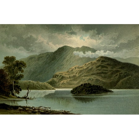 T Nelson & Sons Souvenir of Scotland 1897 Loch Katrine Ben Venue & Ellens Isle Canvas Art - T Nelson & Sons (18 x 24)