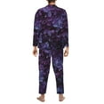 thumbnail image 5 of Bingfone Men'S Pajama Set 2 Piece Loungewear Pjs, Long Sleeve With Pajama Pants-Lilac, 5 of 9