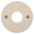 thumbnail image 1 of HAKIDZEL 1Pcs Plaque de Poids en Caoutchouc Équipement de Gym pour Musculation Forme Ronde Ivoire 5.7X5.7X0.4In, 1 of 8