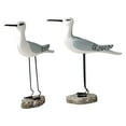 thumbnail image 4 of 2 Pieces Seagull Figurines Bird Statue Desktop Ornaments Wooden for Nautical Coastal Ocean Home Decoration, 4 of 9
