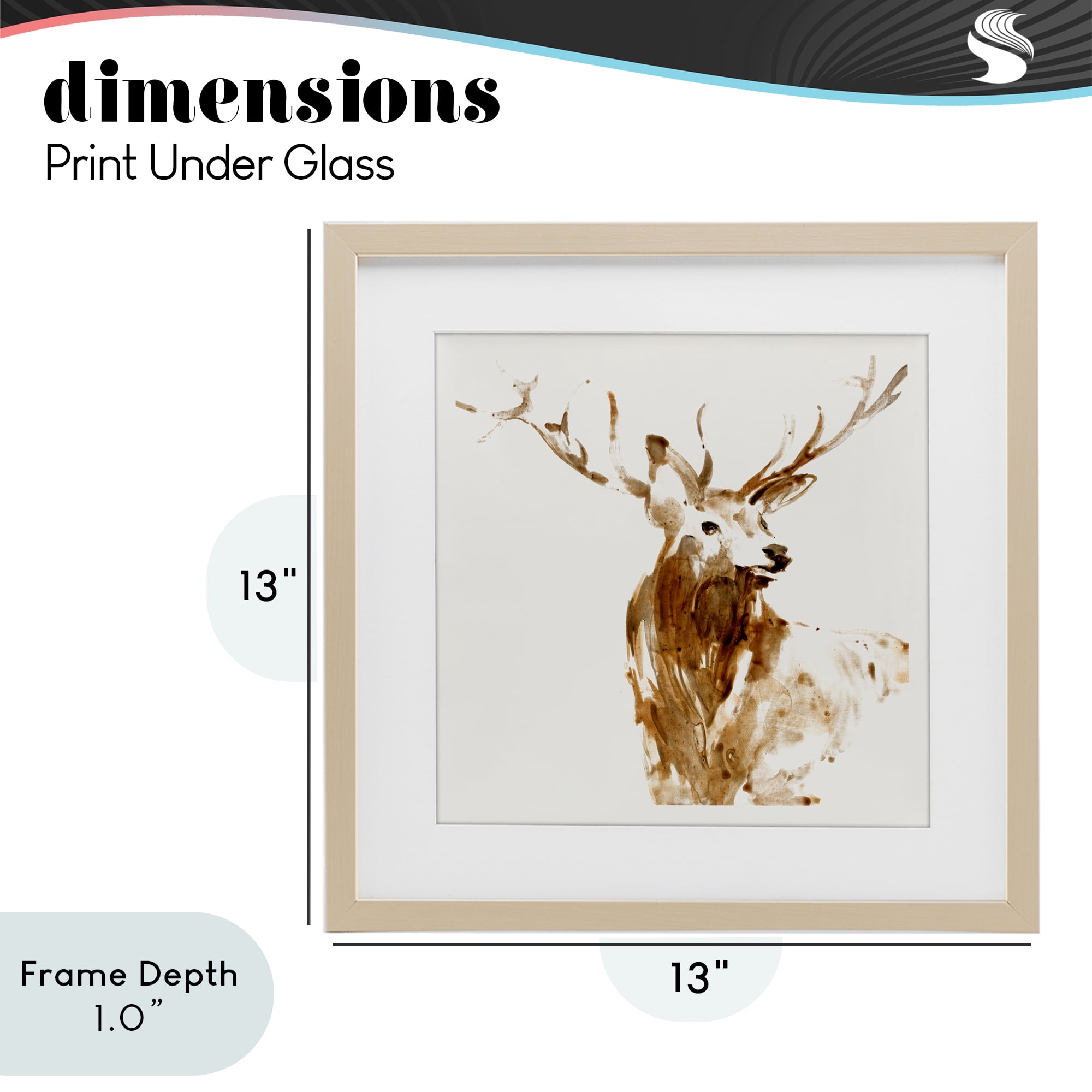 Stupell Industries Deer Portrait Head Shot Birch Framed Print Under Glass, design by Lorenzo Collective