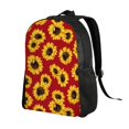 thumbnail image 2 of Disketp Sunflowers On Red Mochila Unisex de Apertura Lateral Completa, Mochila para Laptop para Escuela, Trabajo y Viajes, 2 of 8