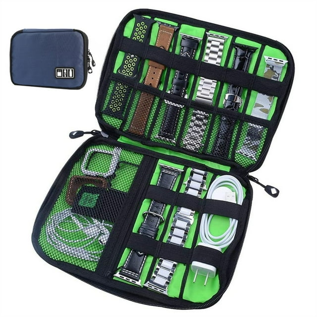 Watch Organizer Case Multifunction Waterproof Nylon Travel Storage Bag for Apple Watch Strap Band Case Watchband Holder Pouch