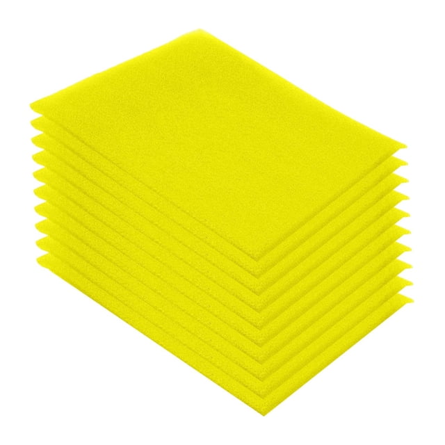 Lipstore 10 Pcs Doublures d'Étagère de Réfrigérateur, Tapis de Réfrigérateur, Absorbe l'Humidité Excessive, Rangement Découpable pour Fruits et Légumes, Jaune