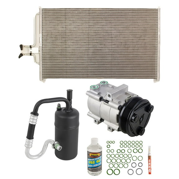 A/C Kit w/ AC Compressor Condenser & Drier For Ford Escape V6 2001 2002 2003 2004 - BuyAutoParts