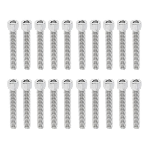 HUGFEGWE 1/4_20x1-1/2" Socket Head Cap Screws, Allen Socket Drive, Stainless Steel 304, Full Thread, Bright Finish, Machine Thread, 20 PCS (1/4_20x1-1/2") UA824-7531