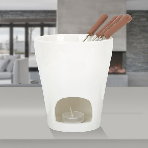 HEMOTON 1 Set of Household Butter Fondue Ceramic Melting Pot Cheese Fondue Supplies Ceramic Food Warmer