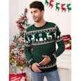thumbnail image 5 of GymChoice Family Christmas Sweater,Crew Neck Long Sleeve Reindeer Snowflakes Knitted Pullover for Women/Men/Kids, 5 of 7