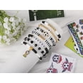 thumbnail image 2 of Set de pulseras Poasrelax 2026 de fútbol, 7 piezas, negro y blanco, 2 of 5