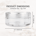 thumbnail image 2 of 5g/5ml High Quality Acrylic Leak Proof Clear Container Jars (200 Jars), 2 of 11