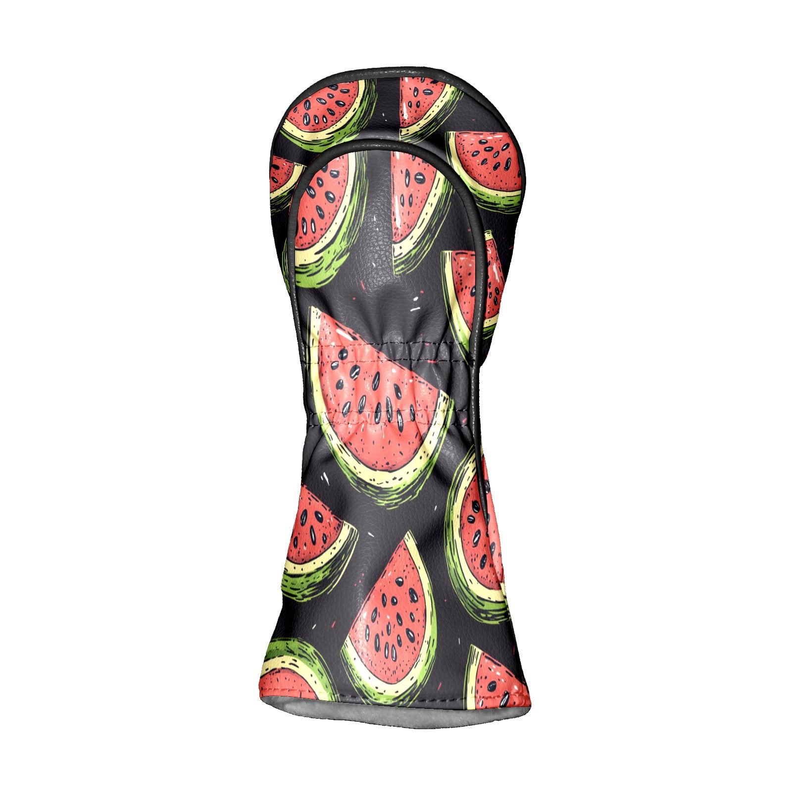 Golf Club Covers PU Leather Waterproof Head Covers for Fairway Woods Hybrids Watermelon Pattern