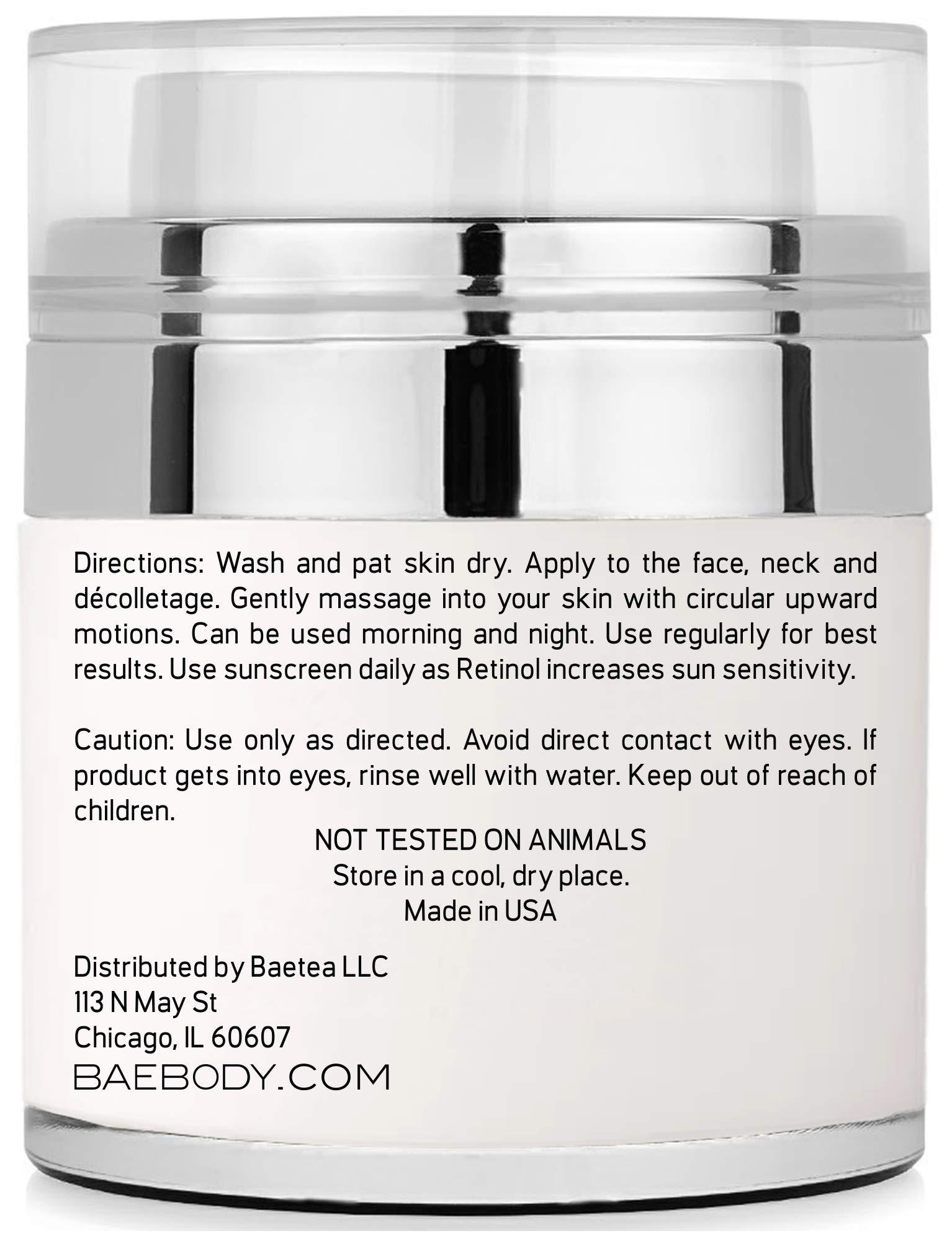 Baebody Retinol Moisturizer Cream, 1.7 Ounce - Enhanced Organic Ingredients - image 2 of 4