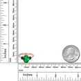 thumbnail image 6 of Gem Stone King 2.70 Ct Oval Green Nano Emerald Blue Sapphire 18K Rose Gold Plated Silver Ring, 6 of 6